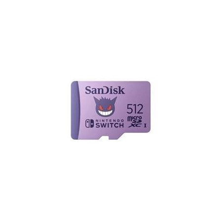 Memoria Sandisk micro SDXC 512GB Nintendo switch Pokémon gengar 100mb/s 4k u3 v30