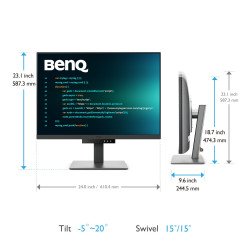 Monitor BenQ RD280U, 71.6 cm (28.2"), 3840 x 2560 Pixeles, 4K Ultra HD, 5 ms, Negro