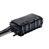 Caja de distribución de fibra óptica para 24 empalmes, con 16 acopladores sc/apc simplex, exterior IP65, color negro