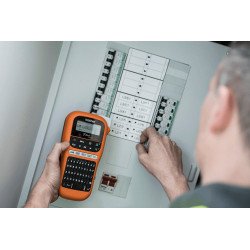 Rotulador industrial brother P-touch pte110, transferencia térmica, maletín, imprime etiquetas laminadas de hasta 12 mm de ancho