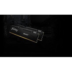 Memoria RAM Kingston DIMM DDR5 8GB 5200mt/s Fury beast black expo CL36 288pin 1.25v con disipador de calor para PC/gamer/alto re