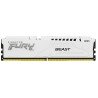 Memoria RAM Kingston DIMM DDR5 16GB 6000mt/s Fury beast White expo CL30 288pin 1.4v con disipador de calor para PC/gamer/alto re