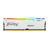 Memoria RAM Kingston DIMM DDR5 16GB 6000mt/s Fury beast White expo RGB CL30 288pin 1.4v con disipador de calor para PC/gamer/alt