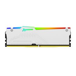 Memoria RAM Kingston DIMM DDR5 16GB 6000mt/s Fury beast White expo RGB CL30 288pin 1.4v con disipador de calor para PC/gamer/alt
