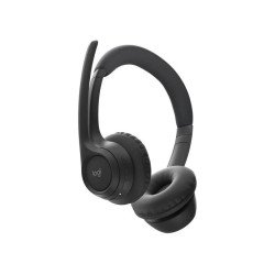 Audífonos con micrófono Logitech Zone 300 inalámbricos bluetooth recargable type c negro