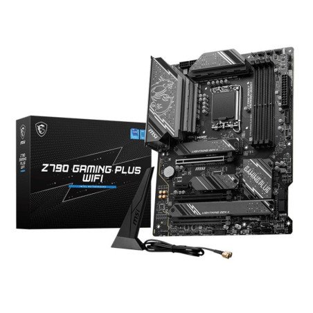 Tarjeta madre MSI Z790 GAMING PLUS WIFI, Intel, LGA 1700, Intel Celeron, Intel Pentium Gold, LGA 1700, DDR5-SDRAM, 192 GB