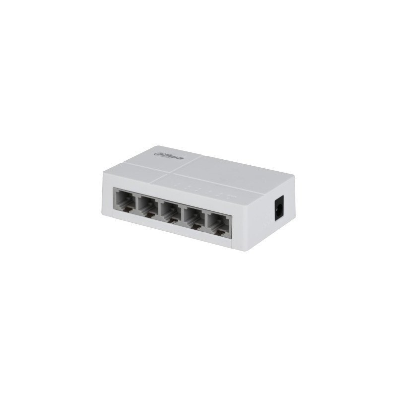 Switch para Escritorio 5 Puertos Fast Ethernet con velocidad de transmisión de 10, 100 Mbps en un diseño compacto. Su capa 2 sop