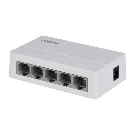 Switch para Escritorio 5 Puertos Fast Ethernet con velocidad de transmisión de 10, 100 Mbps en un diseño compacto. Su capa 2 sop