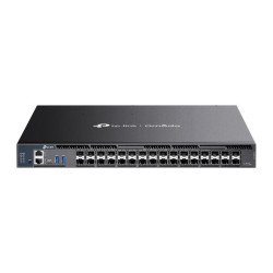 Switch Omada L3 Stackable de 26 puertos SFP+ 10G y 6 puertos SFP28 25G, Stacking físico, Funciones L3 Enterprise. RIP, OSPF, ECM