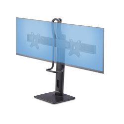 Soporte de Escritorio de Travesaño para Dos Monitores de 27", Capacidad de 12kg - Soporte VESA de 75x75 o 100x100 - Ajustable