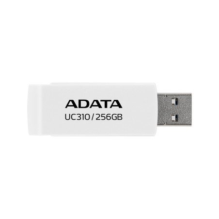 Memoria USB de 256GB UR310 3.2 Gen 1 (retro compatible 3.0 y 2.0), diseño material reciclado sin tapa. BLANCO.