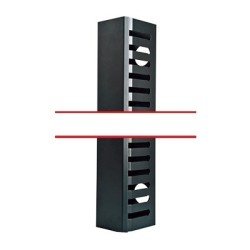 Kit organizador vertical de cable sencillo para rack abierto de 37 unidades