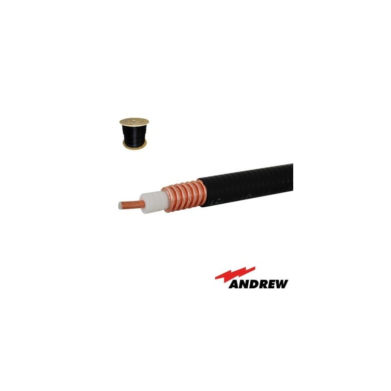 Cable coaxial HELIAX de 1/2", cobre corrugado, blindado, 50 Ohm, Carrete de 305 metros