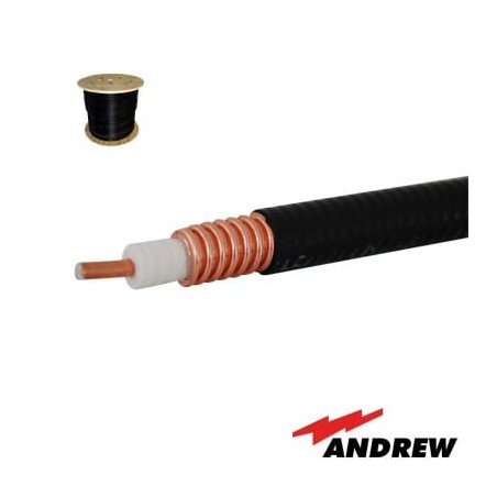 Cable coaxial HELIAX de 1/2", cobre corrugado, blindado, 50 Ohm, Carrete de 305 metros
