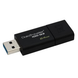 Memoria Kingston 64GB USB 3.0 alta velocidad, DataTraveler 100 G3 negro