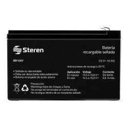 Steren BR-1207 Batería sellada de ácido-plomo, 12 Vcc 7 Ah