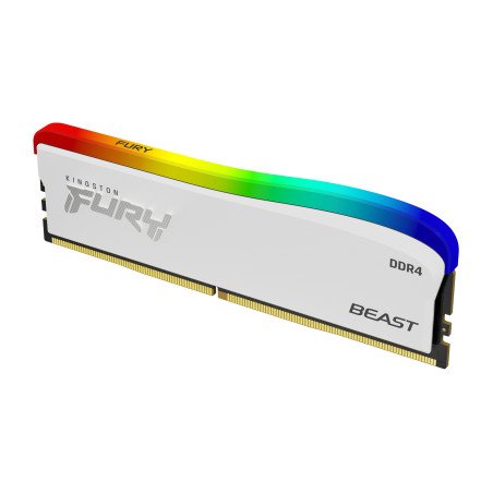 Memoria DDR4 Kingston FuryBeast White RGB, 8GB, 3200 MHz