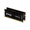 Memoria RAM Kingston soDIMM DDR4 16GB (2x8GB) 3200mt s Fury impact black cl20 260pin 1.2v con difusor de calor p laptop (kit 2)