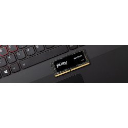 Memoria RAM Kingston soDIMM DDR4 16GB (2x8GB) 3200mt s Fury impact black cl20 260pin 1.2v con difusor de calor p laptop (kit 2)