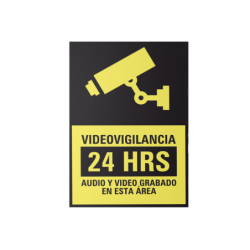 Etiqueta de Videovigilancia en Vinil Adhesivo Mate