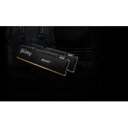 Memoria Kingston DIMM DDR5 32GB 5200MHz Fury beast black expo CL36 288pin 1.25v con disipador de calor para PC gamer, alto rendi