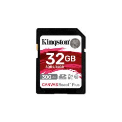 Memoria SD Kingston SDHC canvas react plus 300r uhs-ii v90(sdr2/32gb)