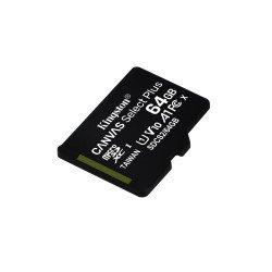 Kingston Canvas Select Plus - Tarjeta de memoria flash - 64 GB - A1 / Video Class V10 / UHS Class 1 / Class10 - microSDXC UHS-I