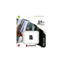 Kingston Canvas Select Plus - Tarjeta de memoria flash - 64 GB - A1 / Video Class V10 / UHS Class 1 / Class10 - microSDXC UHS-I