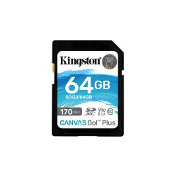 Memoria Kingston SDXC Canvas Go Plus 64 GB UHS-I U3 V30 Clase 10