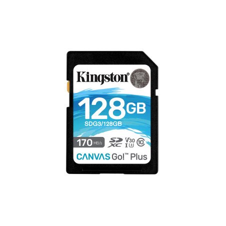 Memoria Kingston SDXC Canvas Go Plus 128 GB UHS-I U3 V30 Clase 10