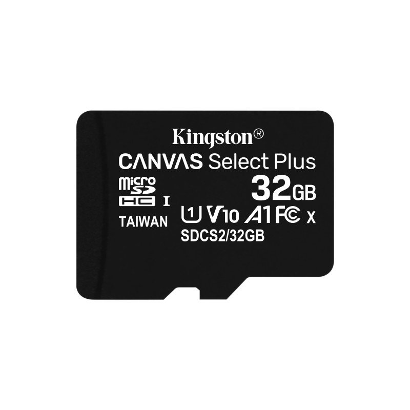 Memoria Kingston micro SD Canvas Select Plus 32GB UHS-i clase 10, con adaptador Memoria Kingston micro SD Canvas Select Plus 32GB UHS-i clase 10, con adaptador