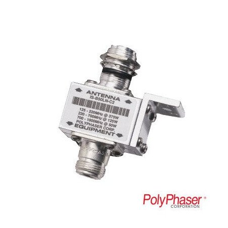 Protector Coaxial con ceja frontal, conectores N hembra
