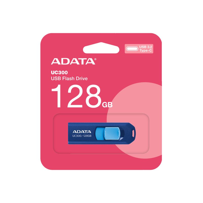 Memoria flash Adata UC300 128GB USB-c 3.2 azul (acho-UC300-128g-rnb, bu