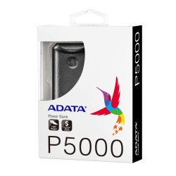 PowerBank 5000 mAh Adata P5000 - Azul, Universal, 5000 mAh, 5 V, iones de litio