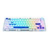 Teclado Gasket mecánico Game Factor 75%, LCD, BT, 2.4G, USB-c, teclas pudding