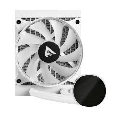 Refrigerador de líquidos todo en uno, Game Factor LQG501-WH, 12 cm, 2550 RPM, 18.9 Db, Blanco