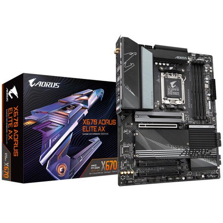 Motherboard Gigabyte X670 AORUS ELITE AX, AMD, socket AM5, AMD Ryzen 7, DDR5-SDRAM, 128 GB, DIMM