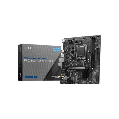 Tarjeta madre MSI PRO H610M-S DDR4, Intel, LGA 1700, Intel® Core™ i9, LGA 1700, 64 GB, DDR4-SDRAM