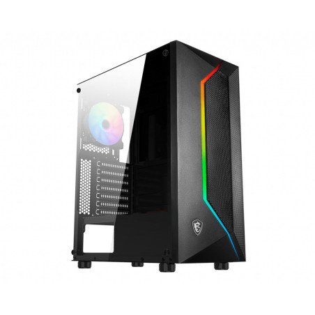 Gabinete MSI MAG VAMPIRIC 100R, Midi Tower, PC, Negro, ATX, micro ATX, Mini-ATX, Plástico, Acero, Juego