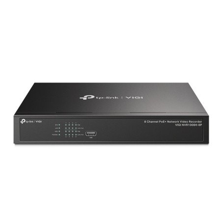 NVR TP-link VIGI NVR1008H-8P NVR Poe 8 canales salida de video 4k grabación 24, 7 audio bidireccional onvif montaje en rack plug