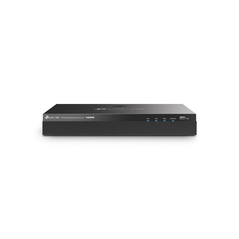 NVR TP-link VIGI NVR2016H-16mp Poe 16 canales salida video 4k ONVIF grabación 24, 7 audio bidireccional h.265 capacidad de decod