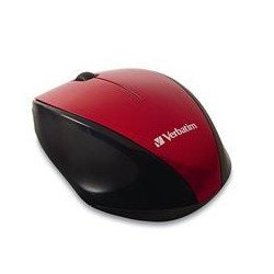 Mouse Verbatim 97995, Óptico, RF inalámbrico, Rojo