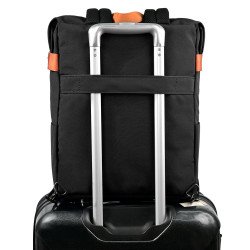 Mochila Vorago vintage doble uso laptop 15.6" negra