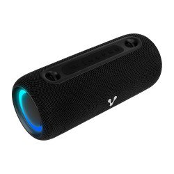 Bocina Vorago BT, USB, aros R GB, TWS, 26w rms 7 hrs autonomía tela