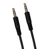 Cable auxiliar audio Vorago CAB-A01B negro 3.5mm a 3.5 mm