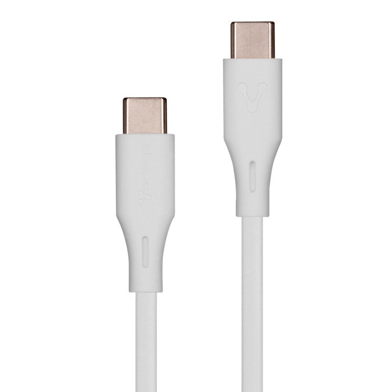 Cable Vorago CAB-CC01W USB tipo c- USB tipo c 1 metro carga rápida blanco