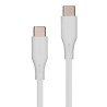 Cable Vorago CAB-CC01W USB tipo c- USB tipo c 1 metro carga rápida blanco