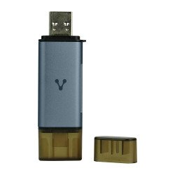 Lector de memorias Vorago cr-350 SD micro SD USB 3.0 y tipo c otg