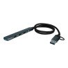 Concentrador hub Vorago hu-205 Slim 3 tipo c + 1 USB 3.0 adaptador c y USB