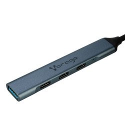 Concentrador hub Vorago hu-205 Slim 3 tipo c + 1 USB 3.0 adaptador c y USB